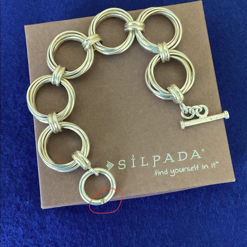 Silpada Sterling Silver Circle Link Bracelet - READ DETAILS